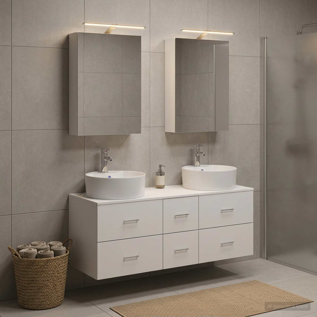 vidaXL Zestaw mebli łazienkowych 5 pcs Biały