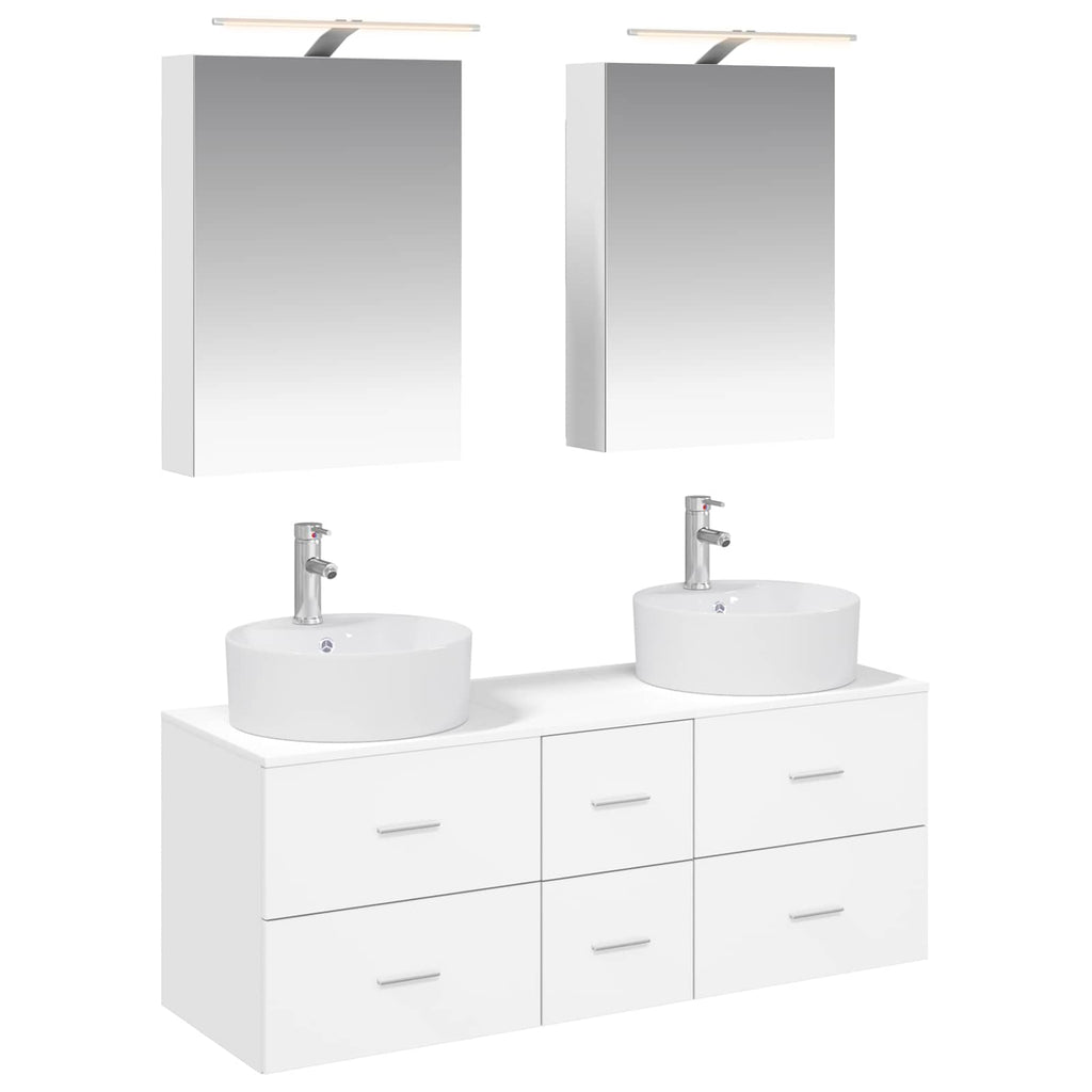 vidaXL Zestaw mebli łazienkowych 5 pcs Biały