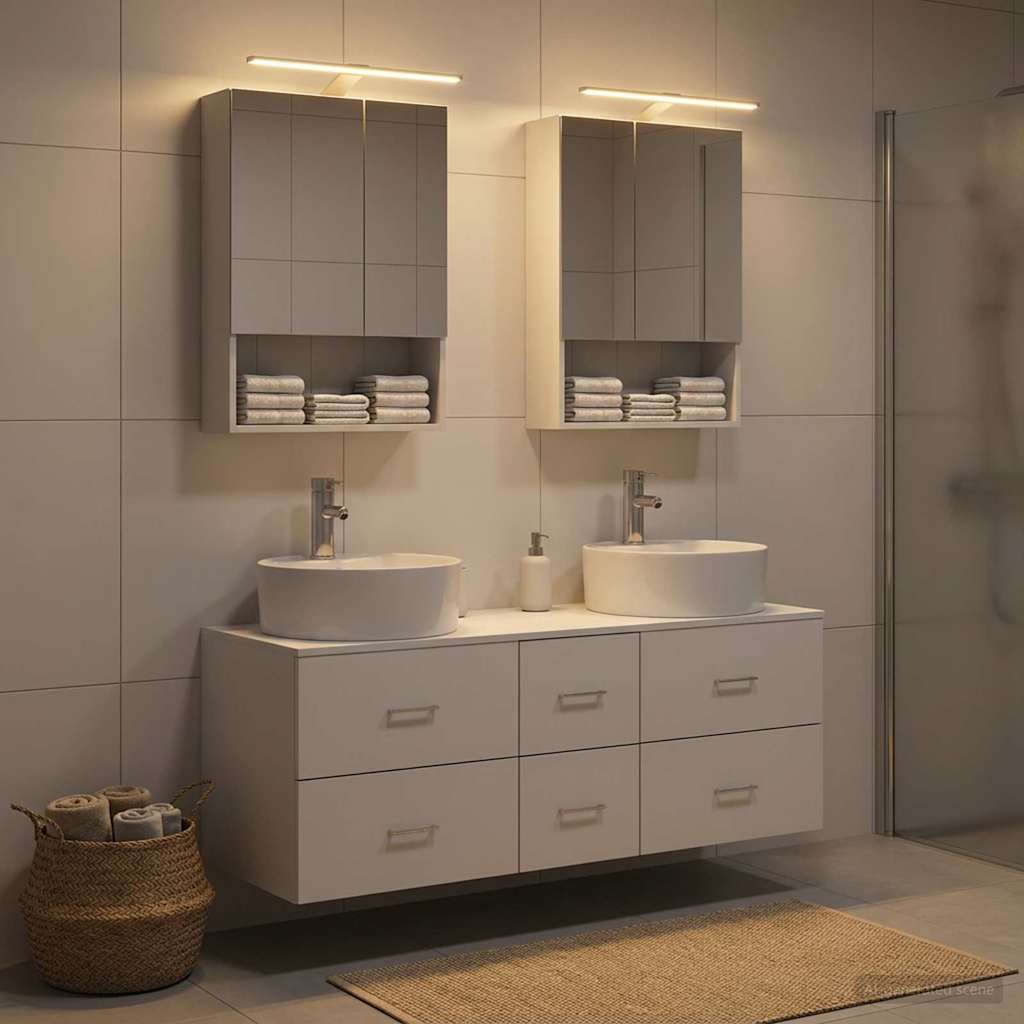 vidaXL Zestaw mebli łazienkowych 5 pcs Biały