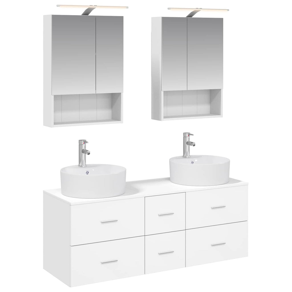 vidaXL Zestaw mebli łazienkowych 5 pcs Biały