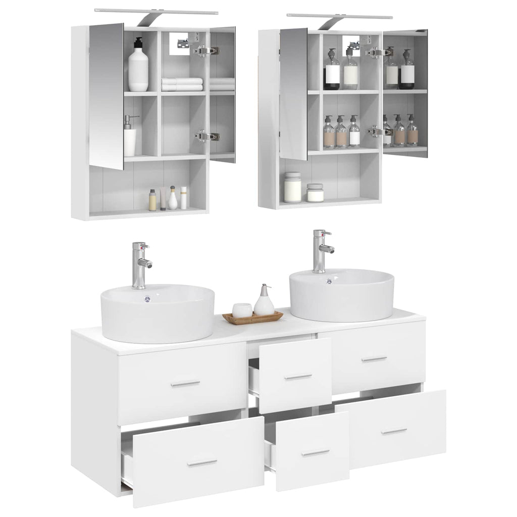 vidaXL Zestaw mebli łazienkowych 5 pcs Biały