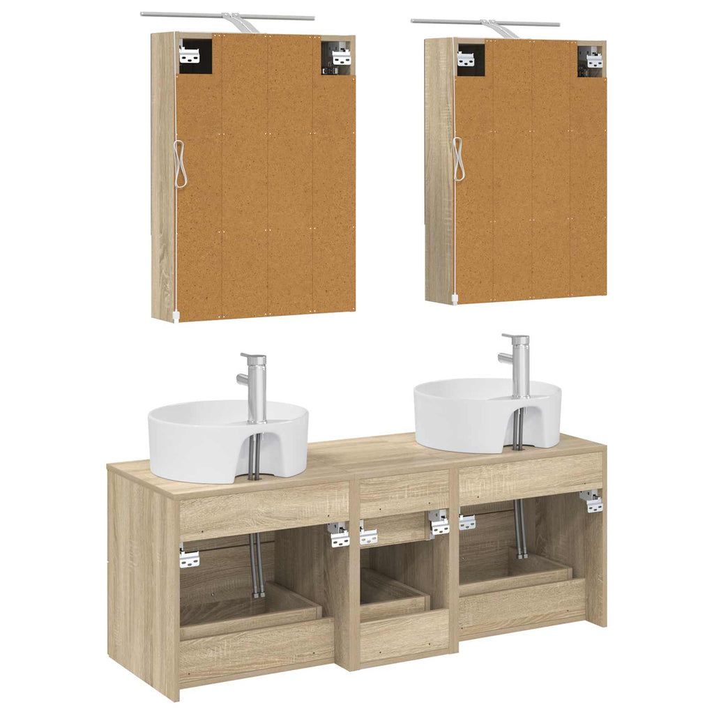 vidaXL Zestaw mebli łazienkowych 5 pcs dąb Sonoma