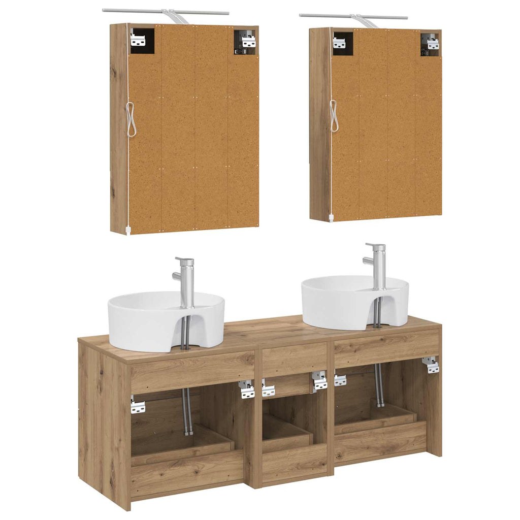 vidaXL Zestaw mebli łazienkowych 5 pcs Dąb artisan