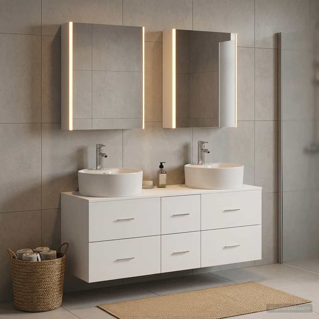 vidaXL Zestaw mebli łazienkowych 5 pcs Biały