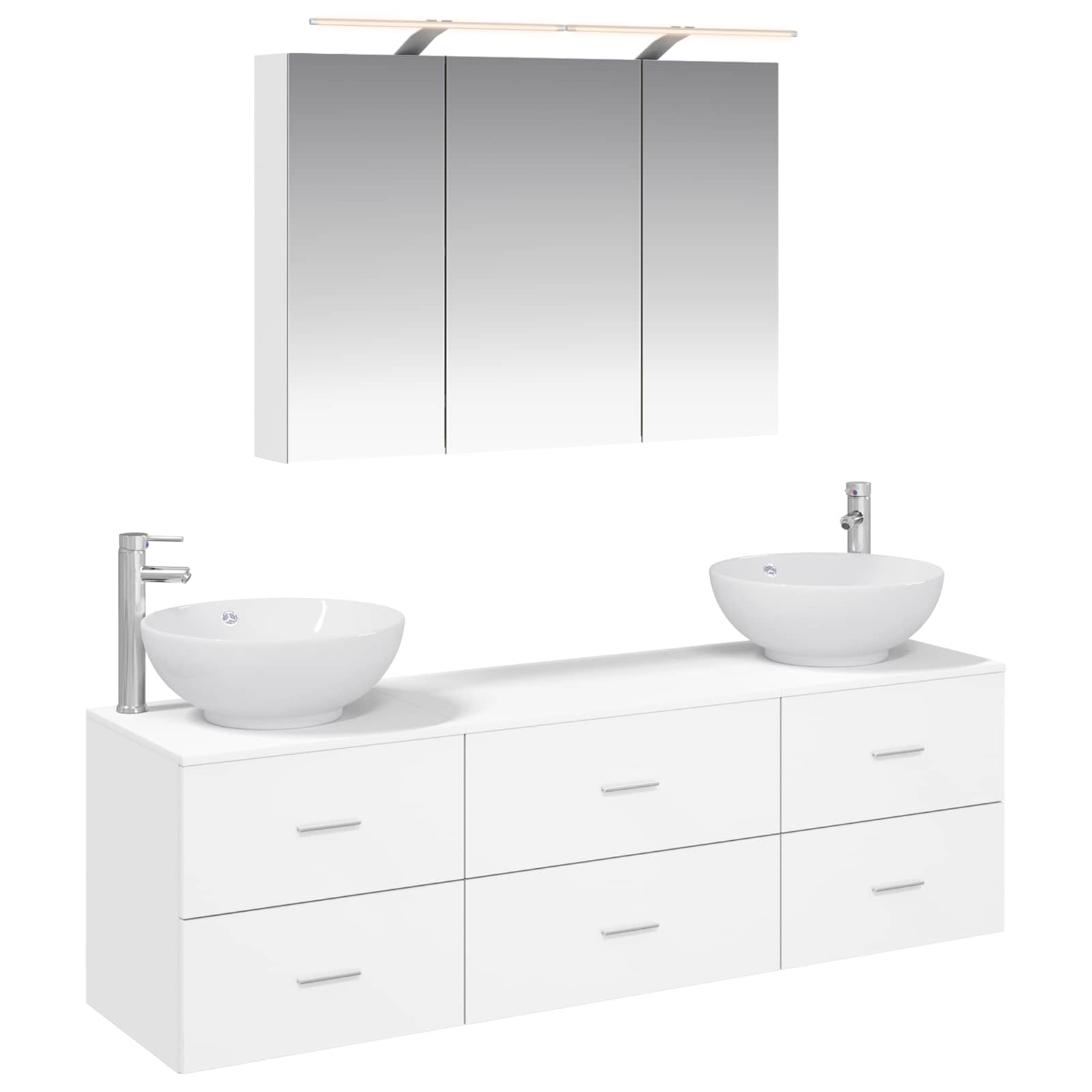 vidaXL Zestaw mebli łazienkowych 4 pcs Biały