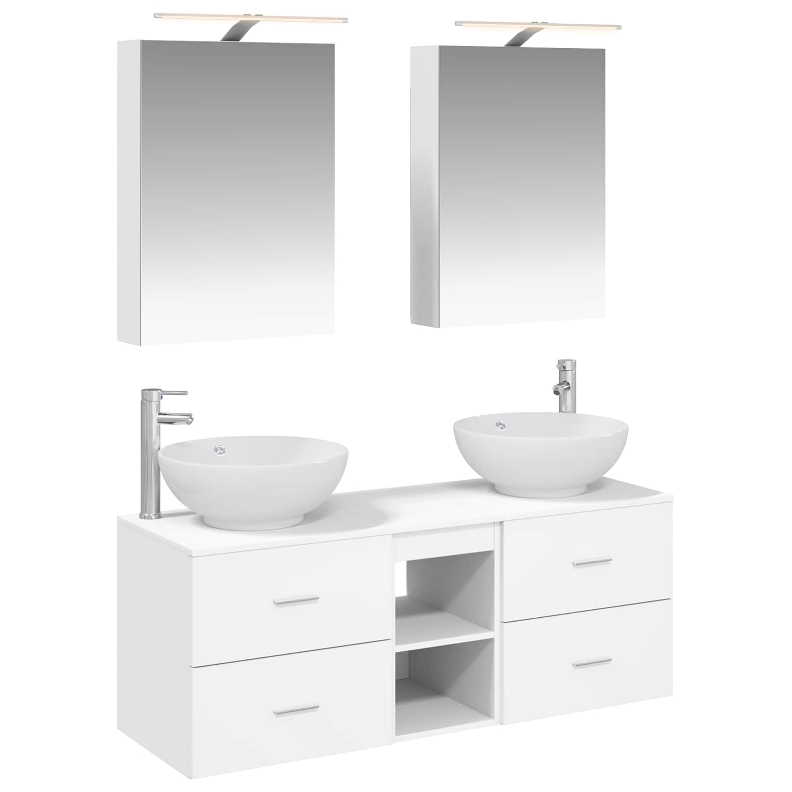 vidaXL Zestaw mebli łazienkowych 5 pcs Biały