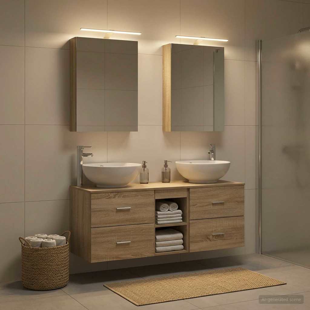 vidaXL Zestaw mebli łazienkowych 5 pcs dąb Sonoma
