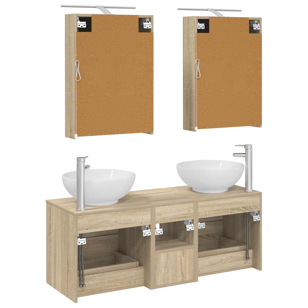 vidaXL Zestaw mebli łazienkowych 5 pcs dąb Sonoma