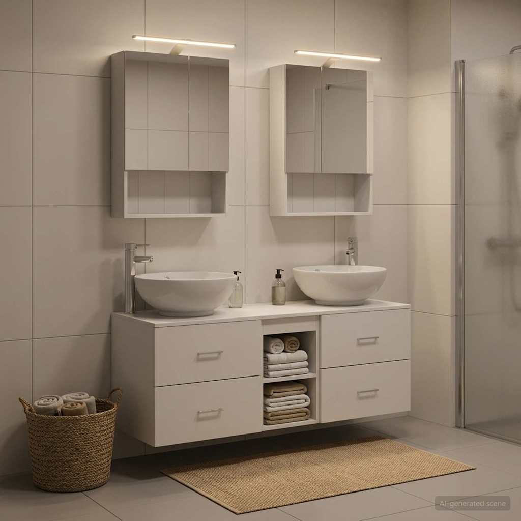 vidaXL Zestaw mebli łazienkowych 5 pcs Biały