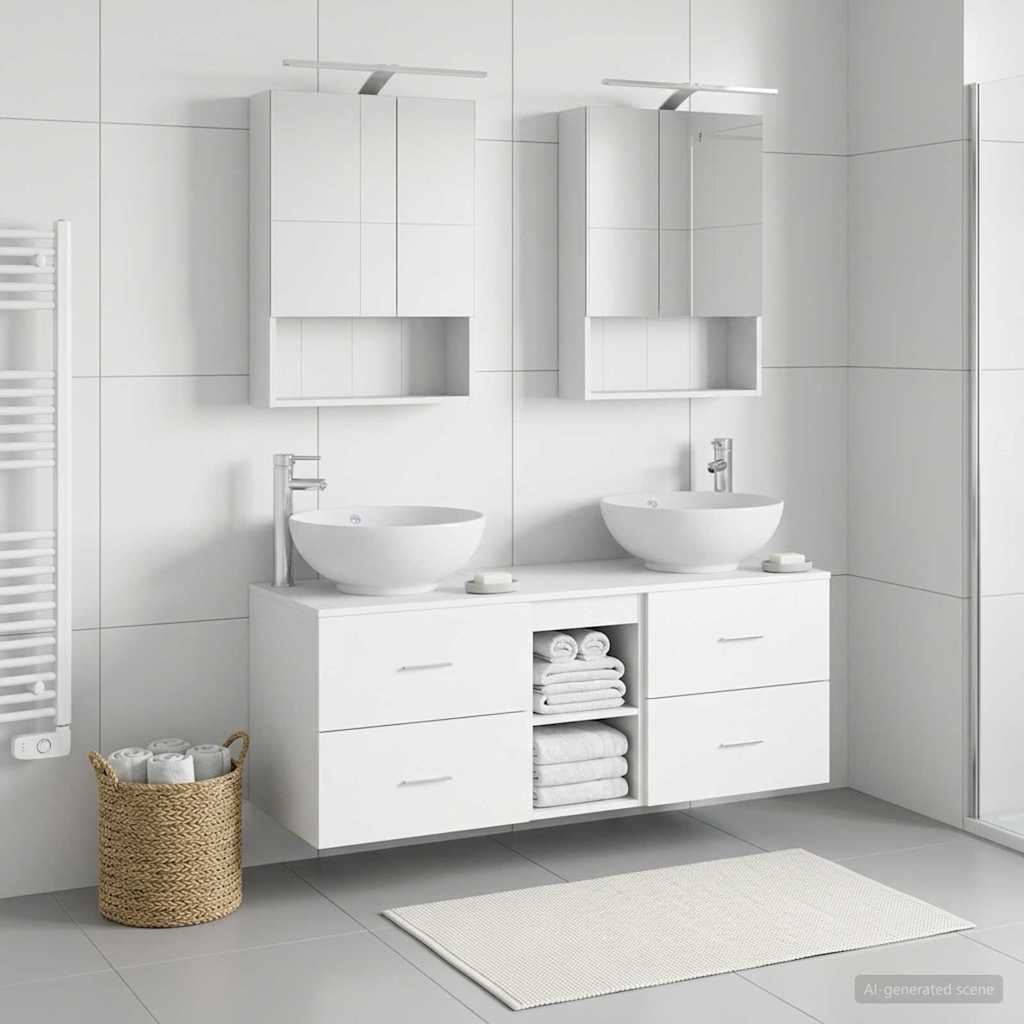 vidaXL Zestaw mebli łazienkowych 5 pcs Biały