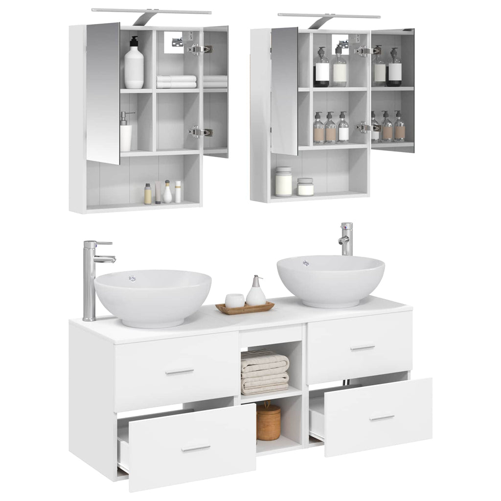 vidaXL Zestaw mebli łazienkowych 5 pcs Biały