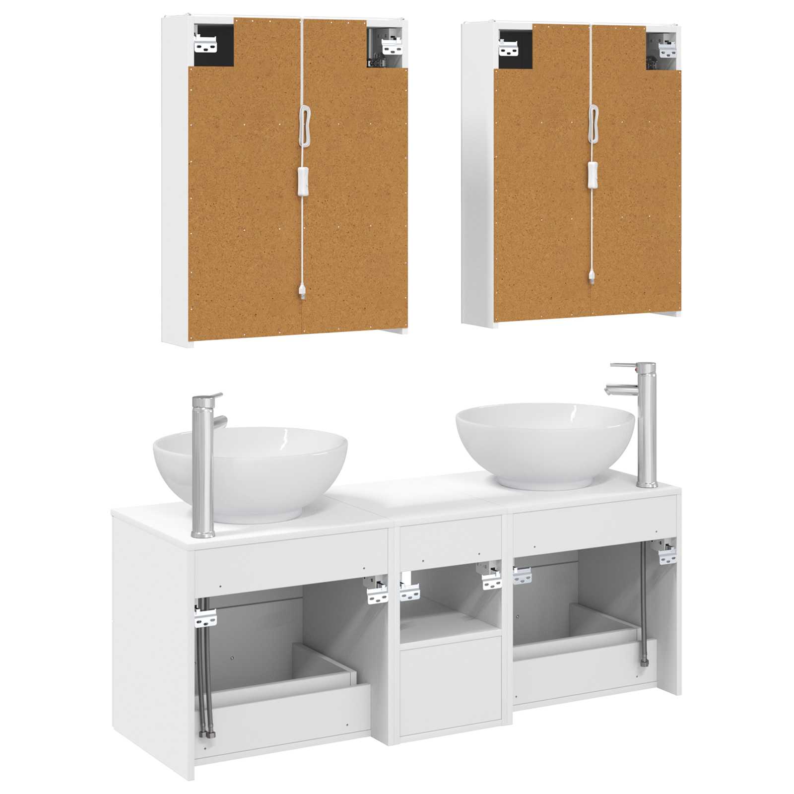 vidaXL Zestaw mebli łazienkowych 5 pcs Biały