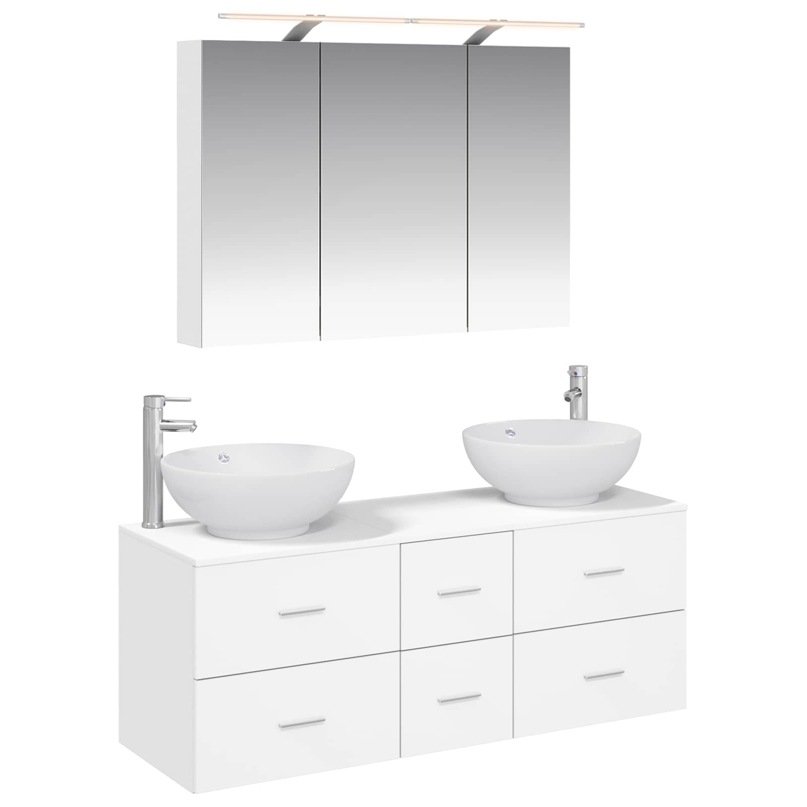 vidaXL Zestaw mebli łazienkowych 4 pcs Biały