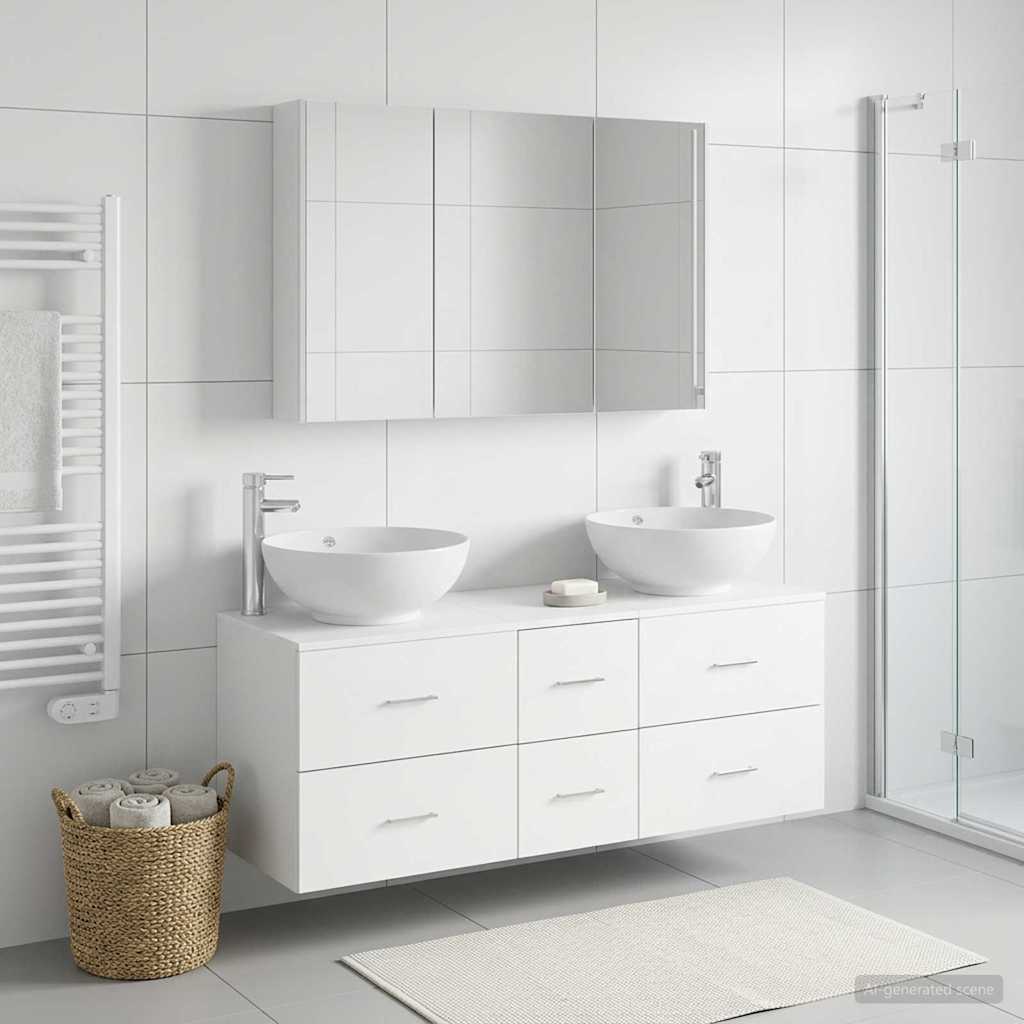 vidaXL Zestaw mebli łazienkowych 4 pcs Biały