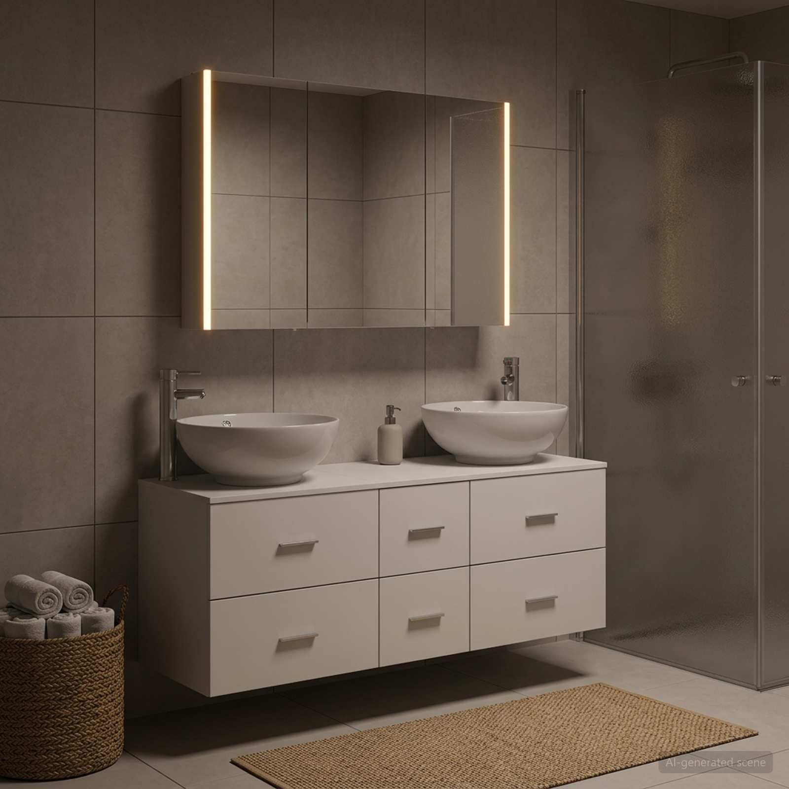 vidaXL Zestaw mebli łazienkowych 4 pcs Biały