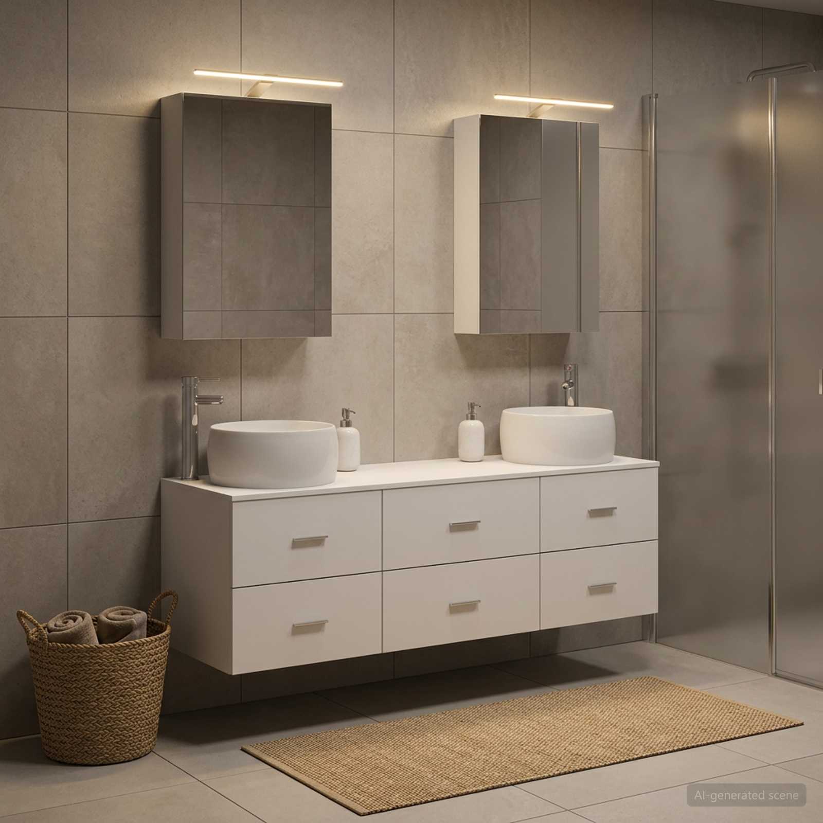 vidaXL Zestaw mebli łazienkowych 5 pcs Biały