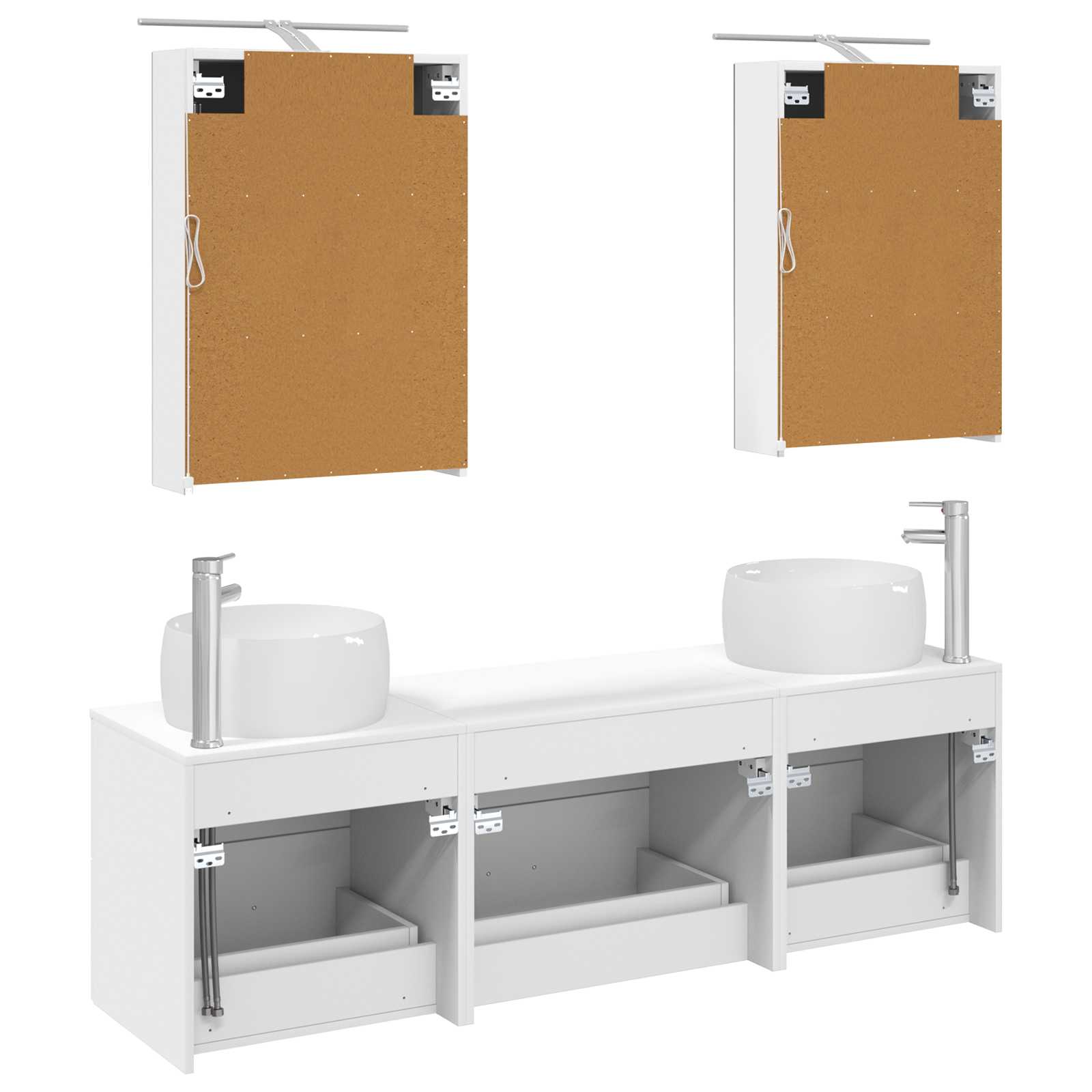 vidaXL Zestaw mebli łazienkowych 5 pcs Biały