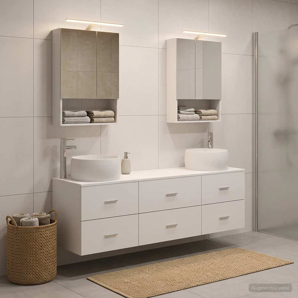 vidaXL Zestaw mebli łazienkowych 5 pcs Biały