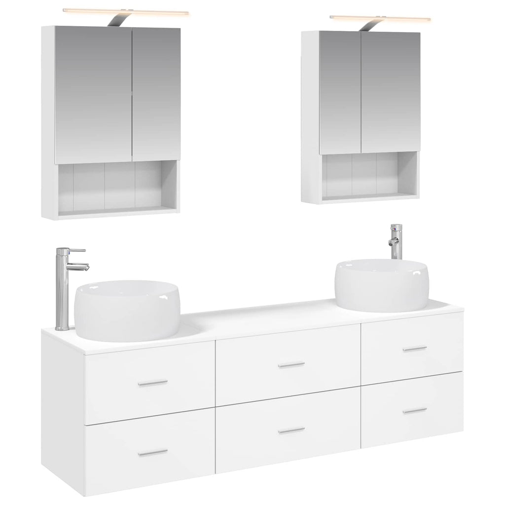 vidaXL Zestaw mebli łazienkowych 5 pcs Biały