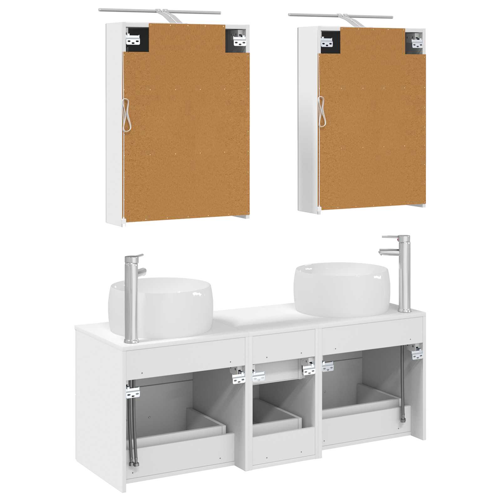 vidaXL Zestaw mebli łazienkowych 5 pcs Biały