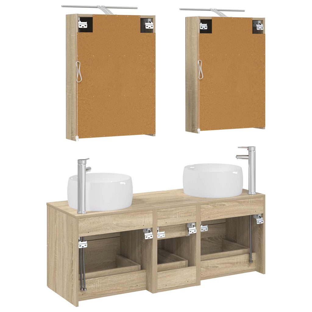 vidaXL Zestaw mebli łazienkowych 5 pcs dąb Sonoma