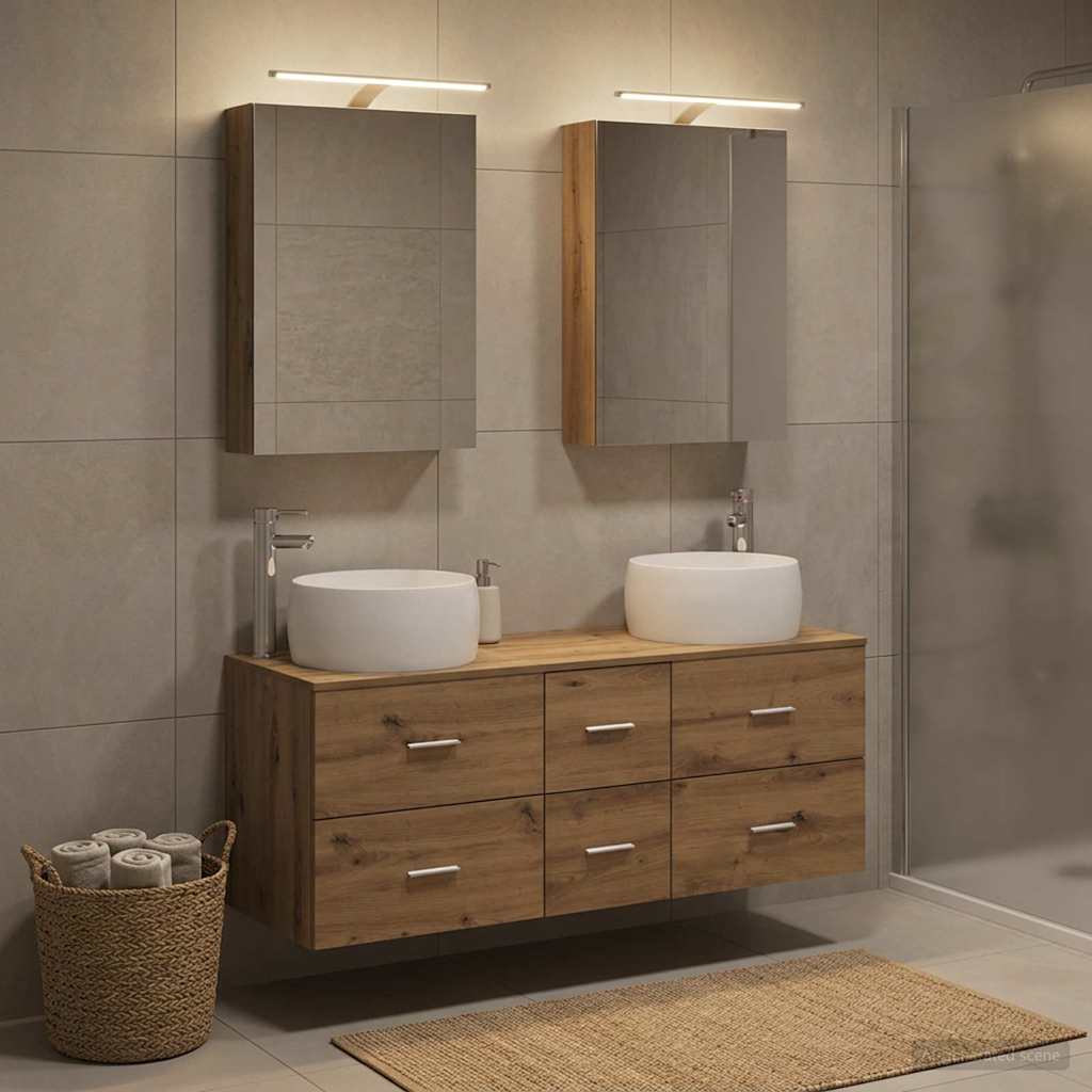 vidaXL Zestaw mebli łazienkowych 5 pcs Dąb artisan