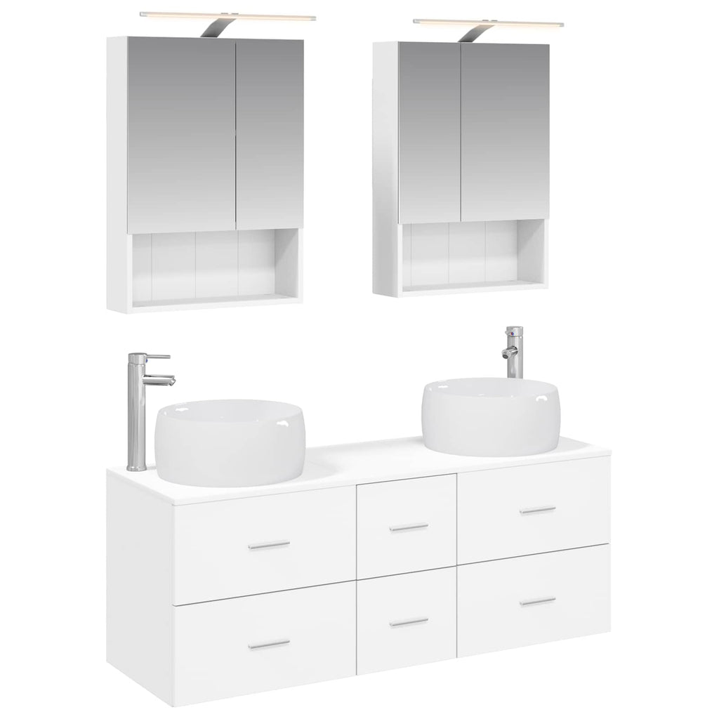 vidaXL Zestaw mebli łazienkowych 5 pcs Biały