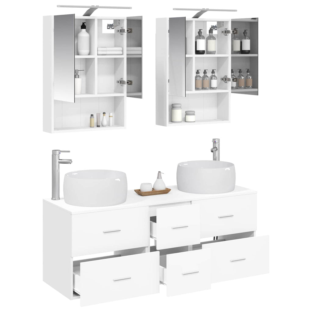 vidaXL Zestaw mebli łazienkowych 5 pcs Biały