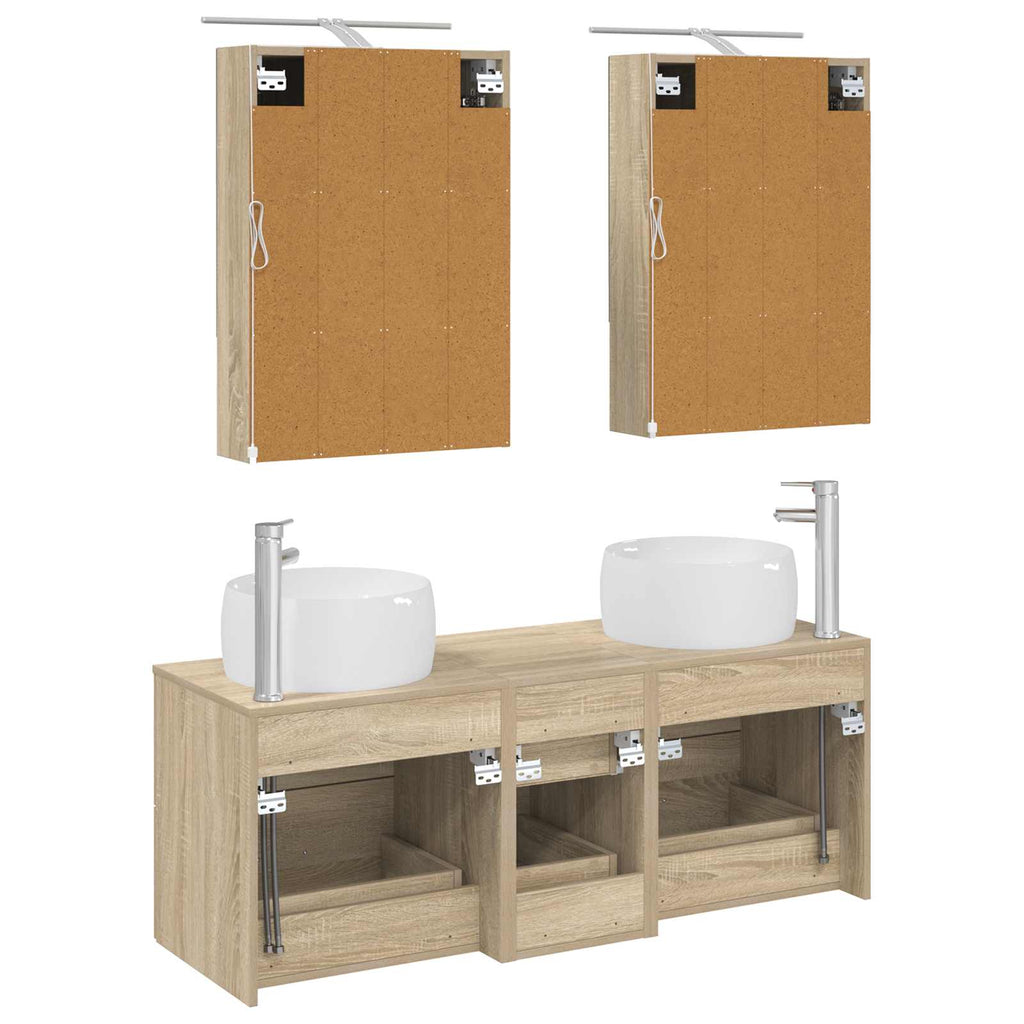 vidaXL Zestaw mebli łazienkowych 5 pcs dąb Sonoma