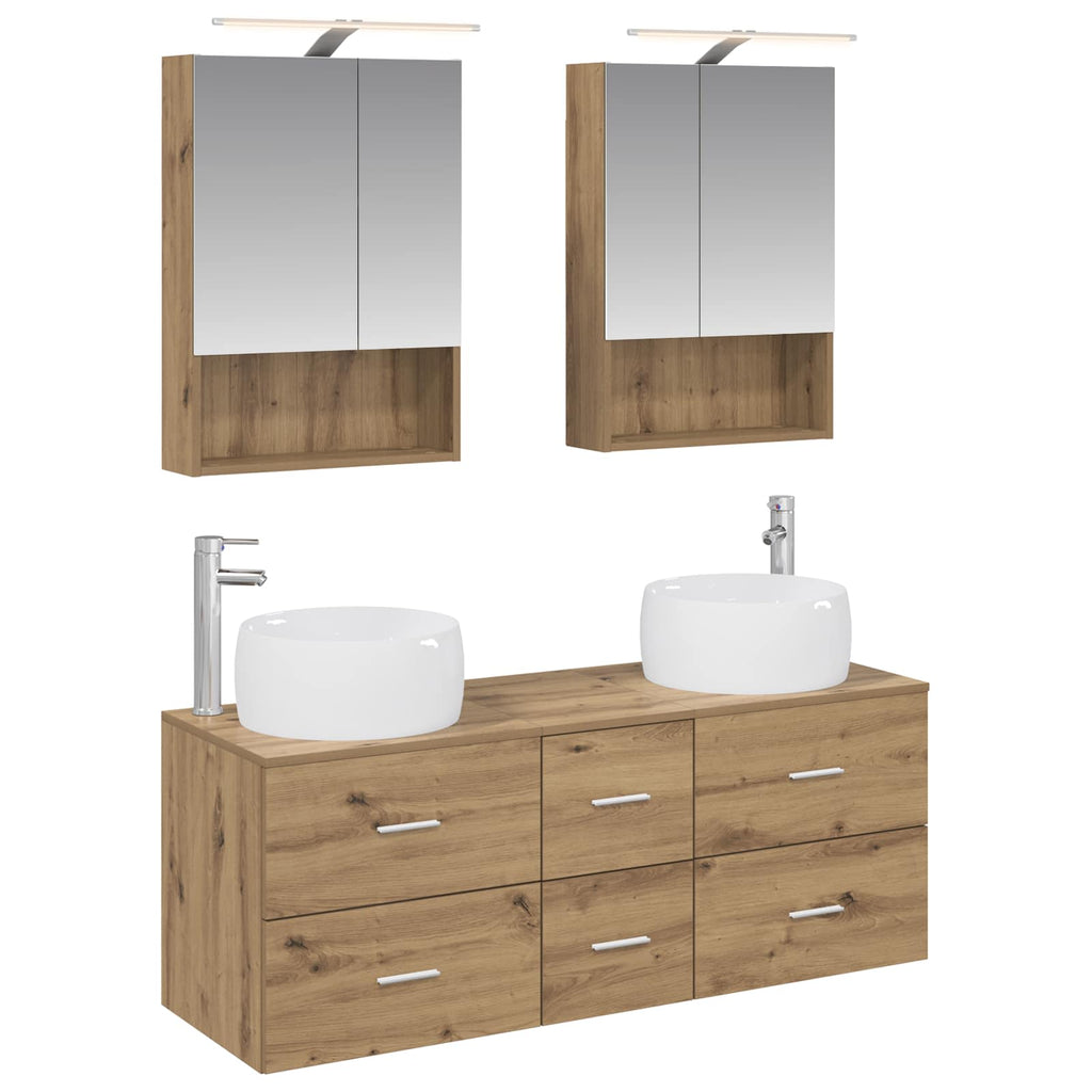 vidaXL Zestaw mebli łazienkowych 5 pcs Dąb artisan