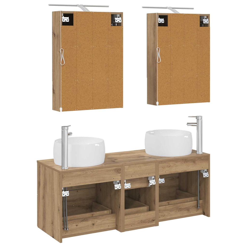 vidaXL Zestaw mebli łazienkowych 5 pcs Dąb artisan