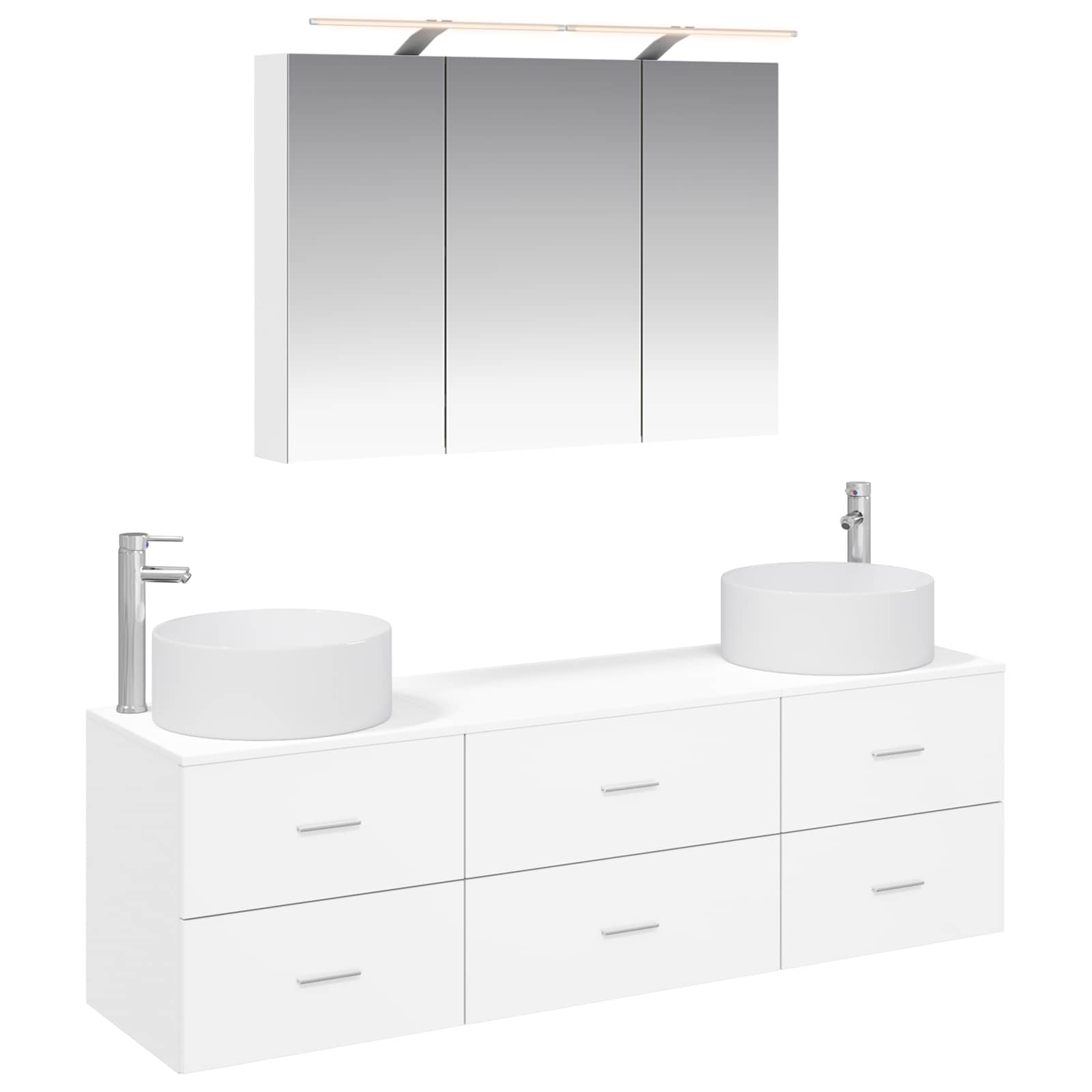 vidaXL Zestaw mebli łazienkowych 4 pcs Biały