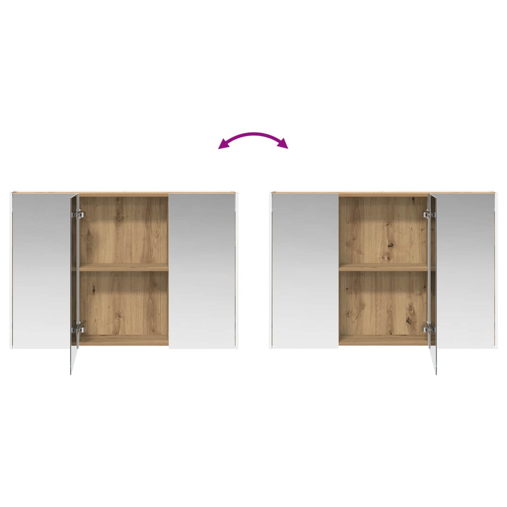 vidaXL Zestaw mebli łazienkowych 4 pcs Dąb artisan