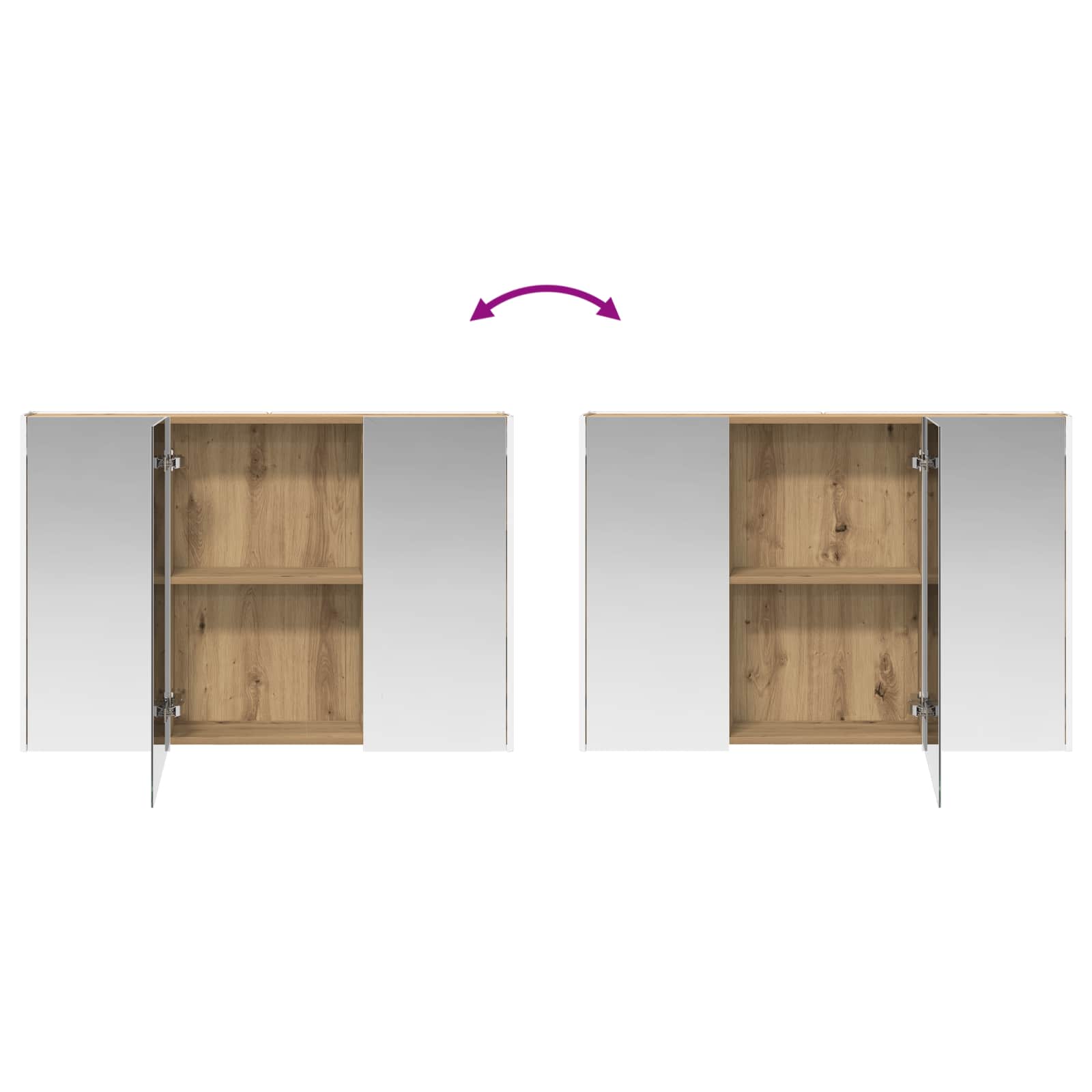 vidaXL Zestaw mebli łazienkowych 4 pcs Dąb artisan