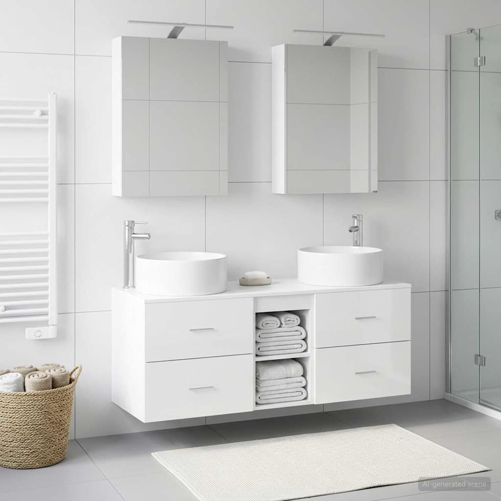 vidaXL Zestaw mebli łazienkowych 5 pcs Biały