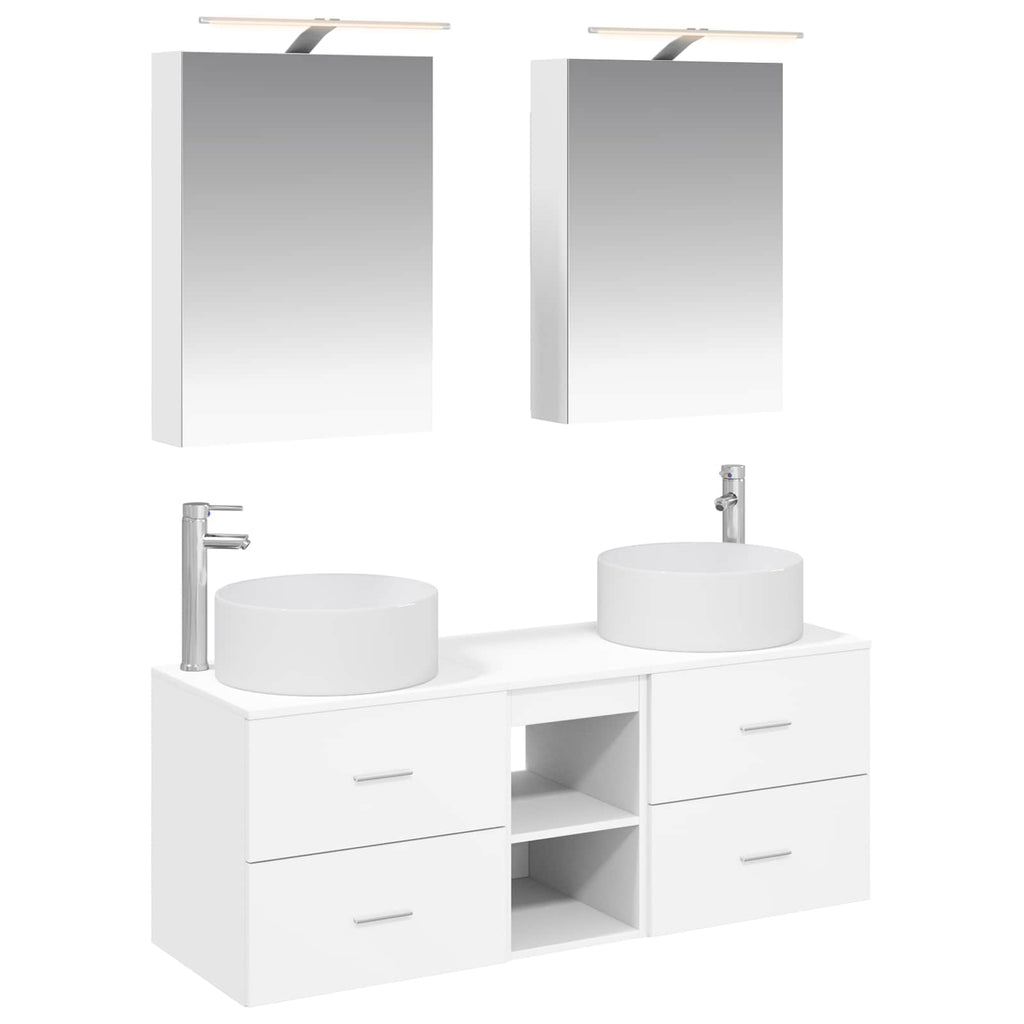 vidaXL Zestaw mebli łazienkowych 5 pcs Biały