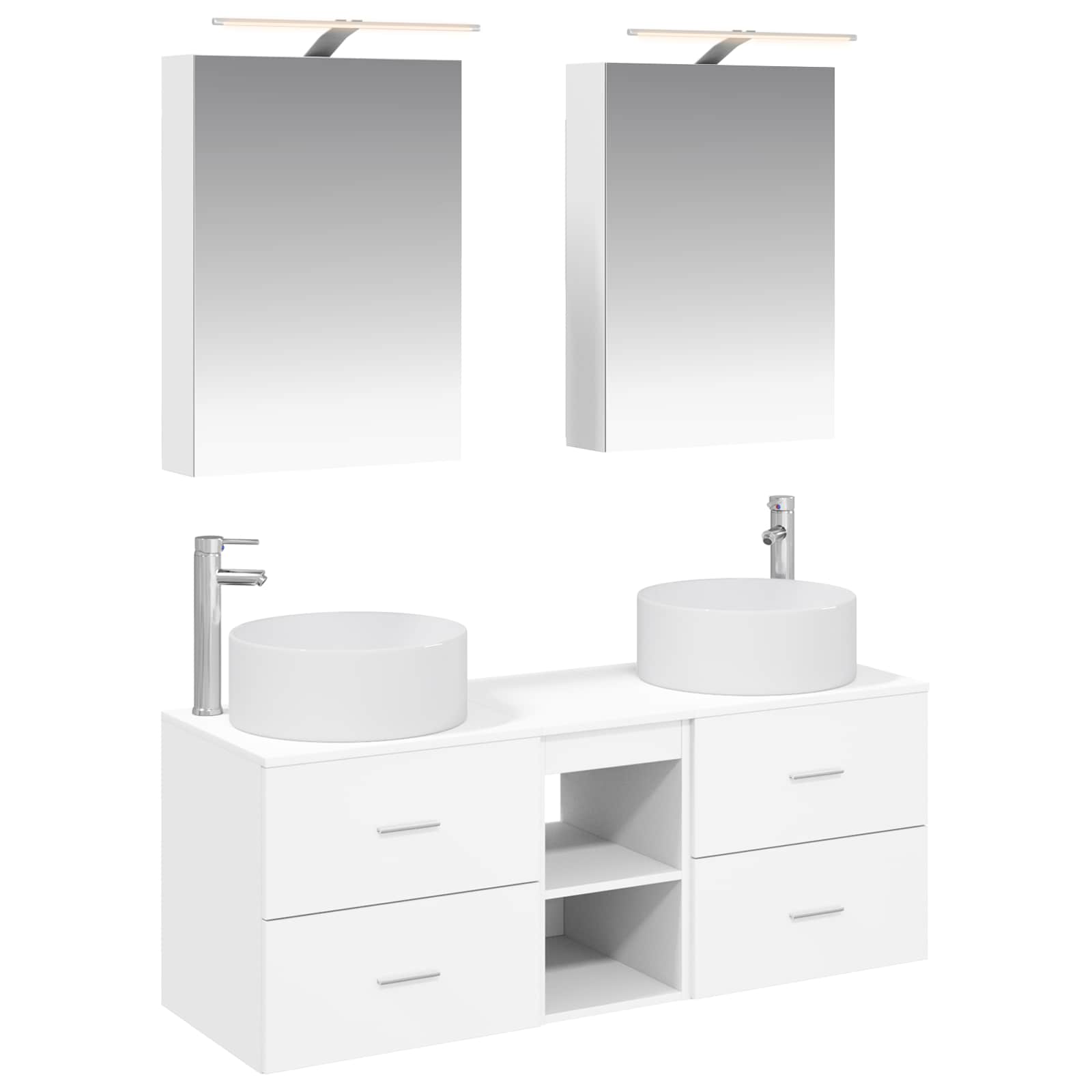 vidaXL Zestaw mebli łazienkowych 5 pcs Biały