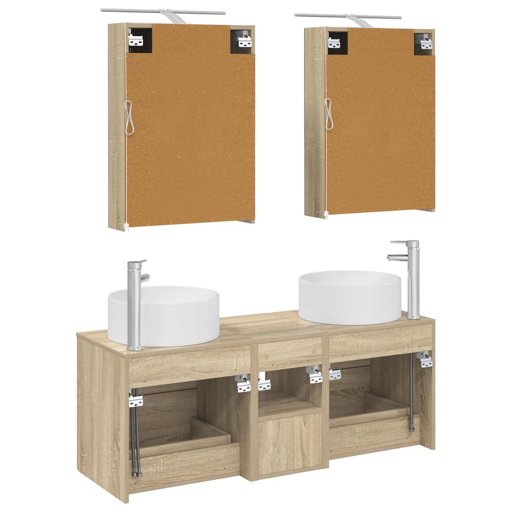 vidaXL Zestaw mebli łazienkowych 5 pcs dąb Sonoma