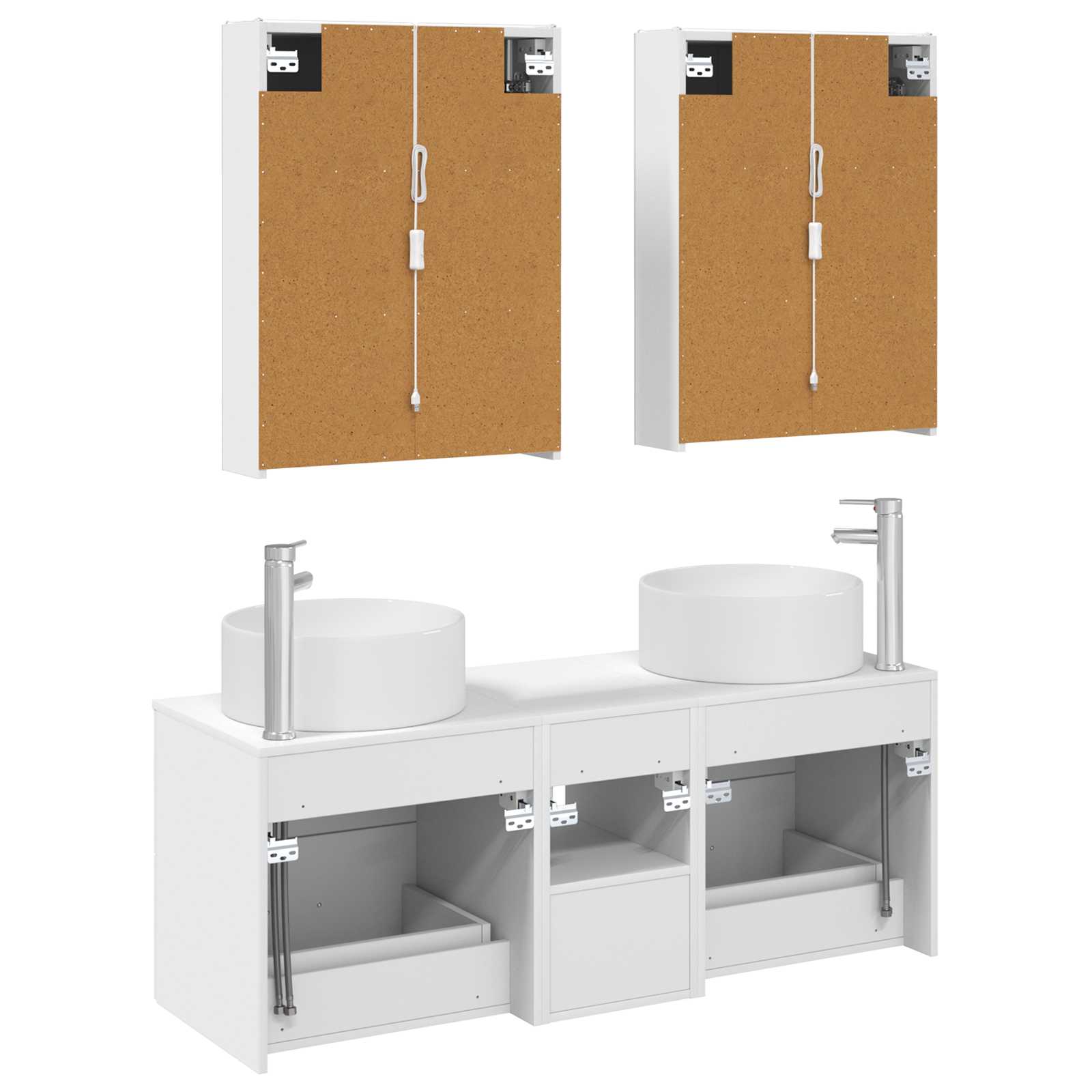 vidaXL Zestaw mebli łazienkowych 5 pcs Biały