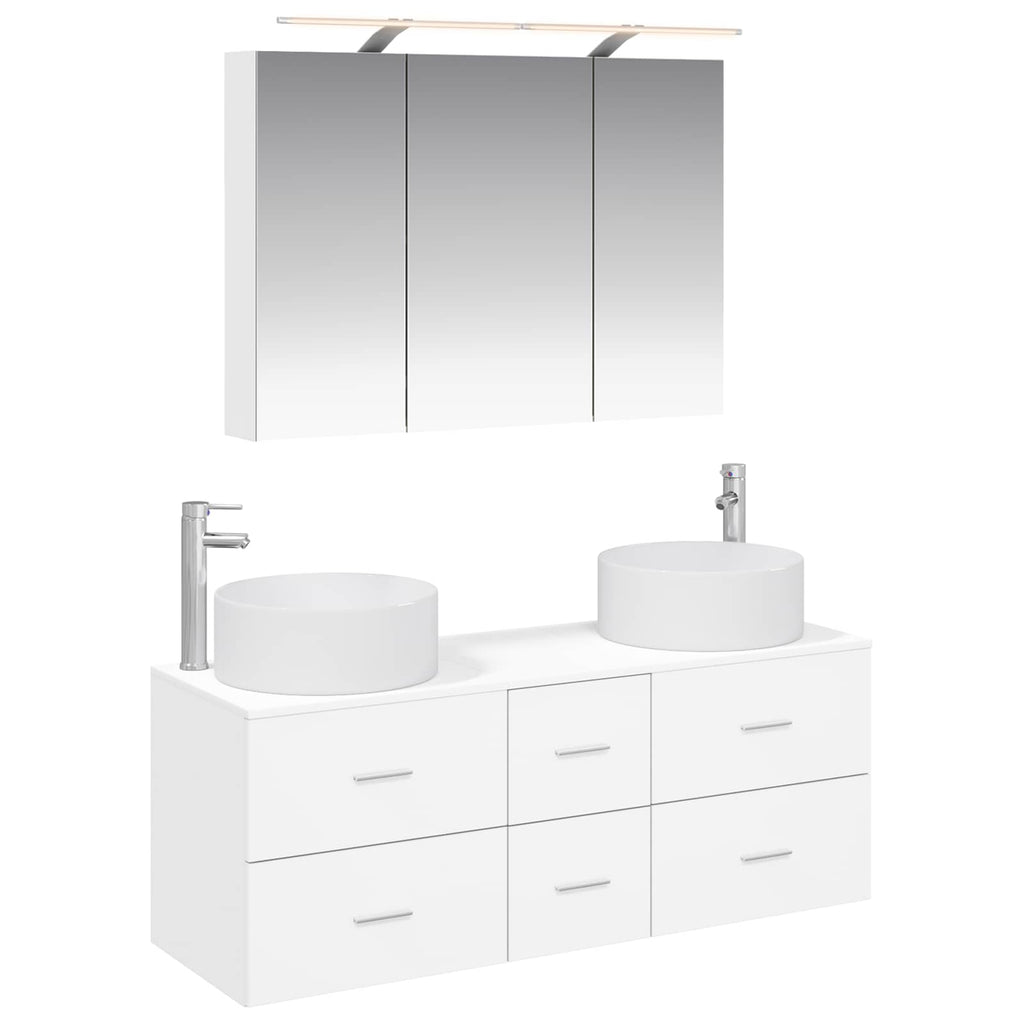 vidaXL Zestaw mebli łazienkowych 4 pcs Biały
