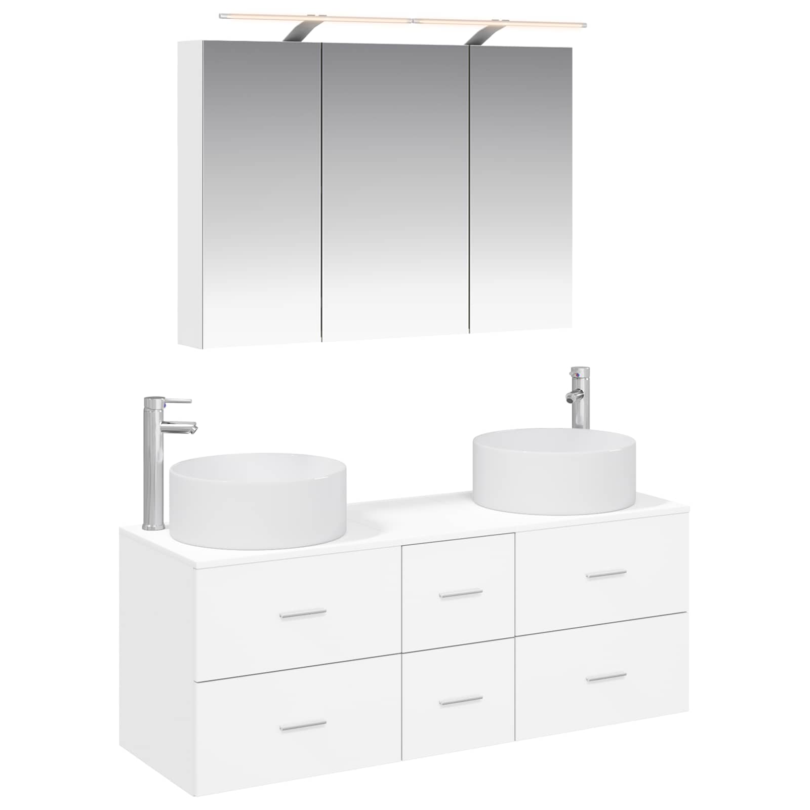 vidaXL Zestaw mebli łazienkowych 4 pcs Biały