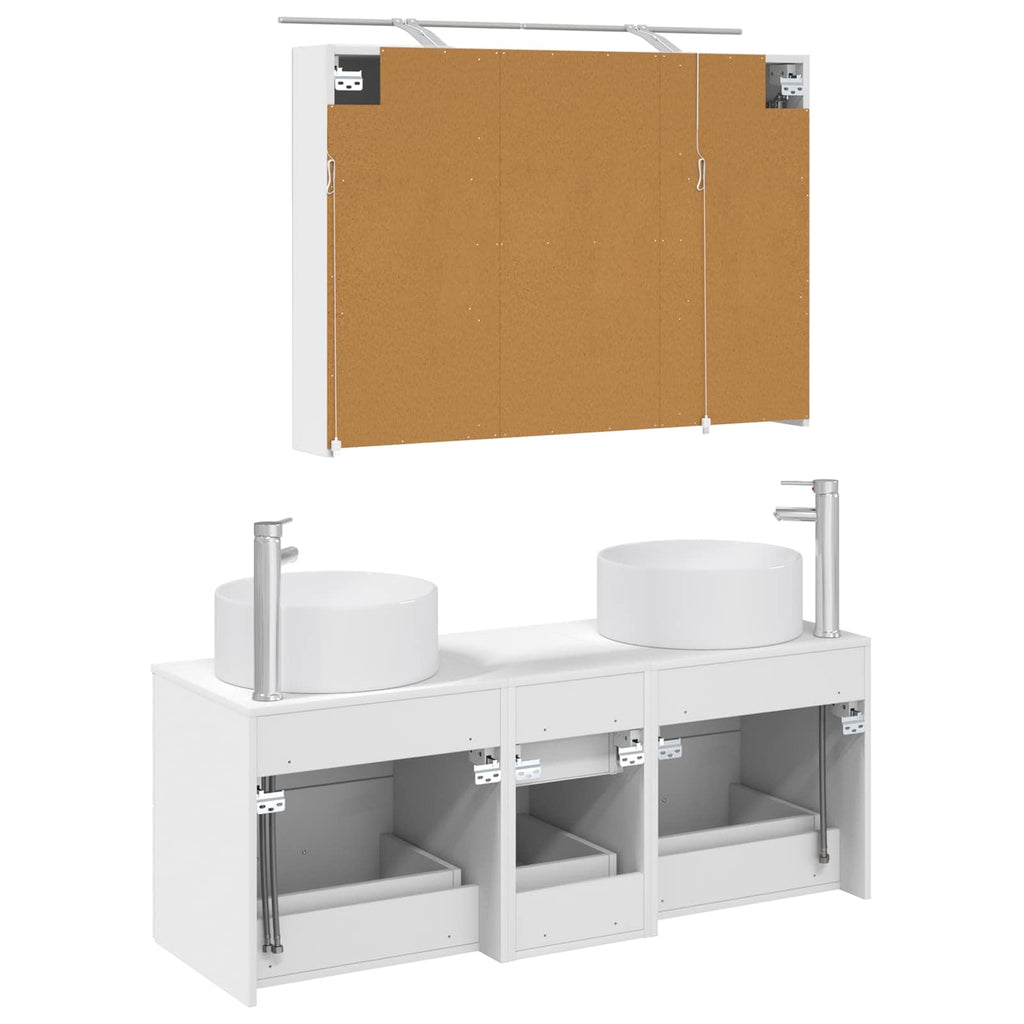vidaXL Zestaw mebli łazienkowych 4 pcs Biały