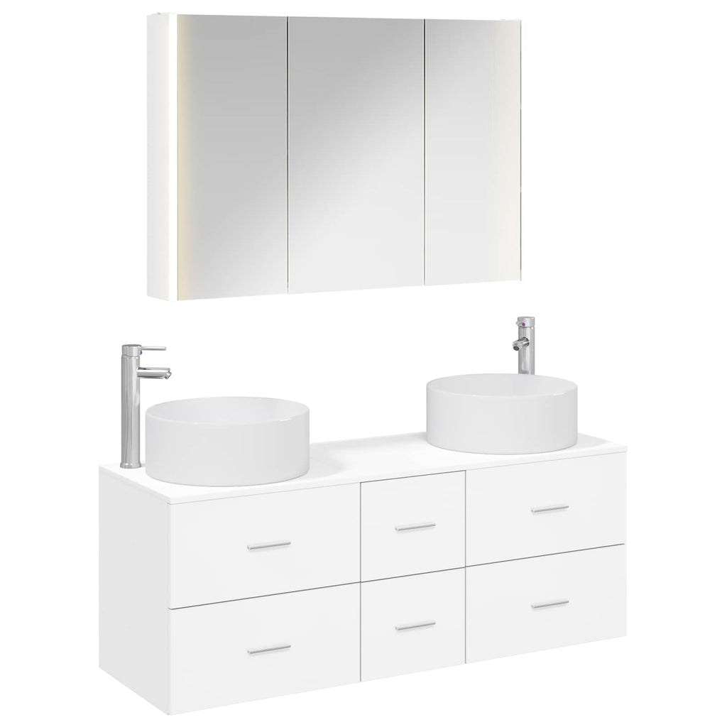 vidaXL Zestaw mebli łazienkowych 4 pcs Biały