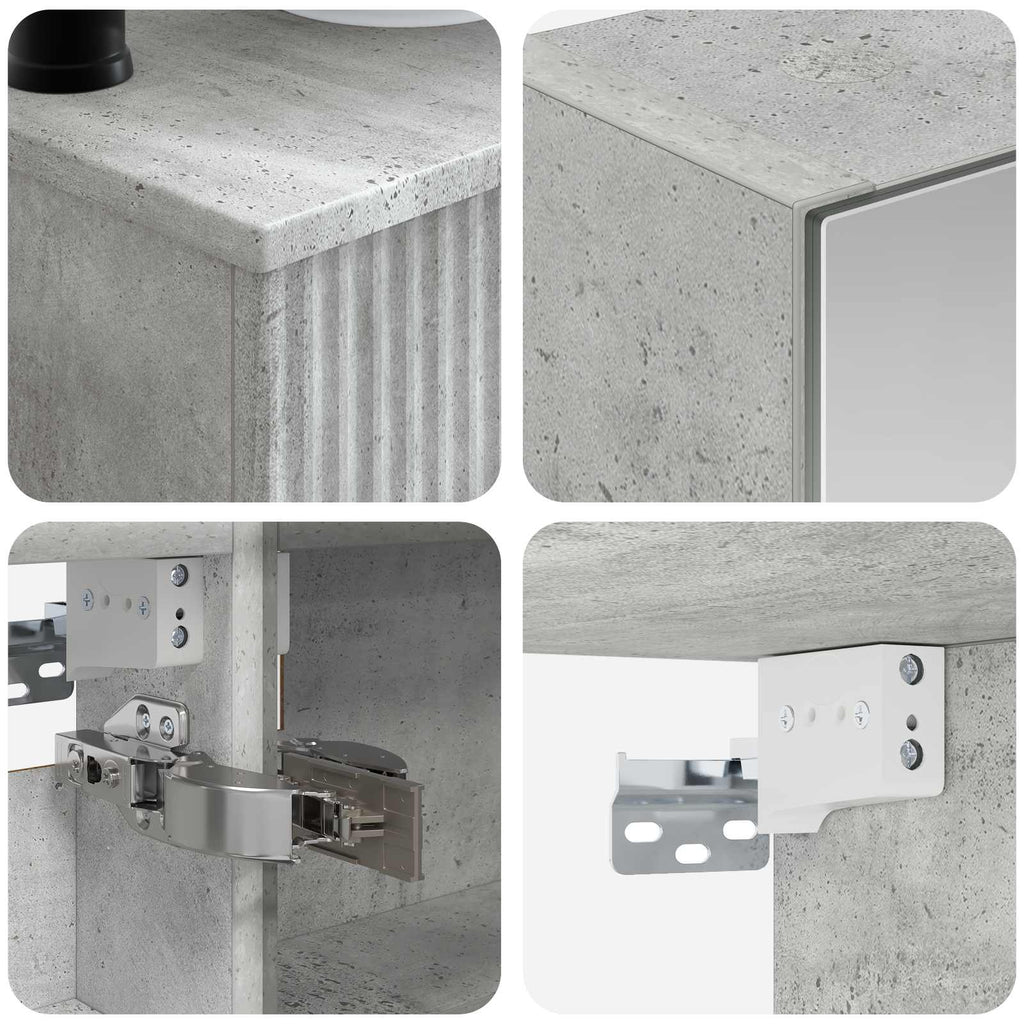 vidaXL Zestaw mebli łazienkowych 6 pcs Betonowy szary
