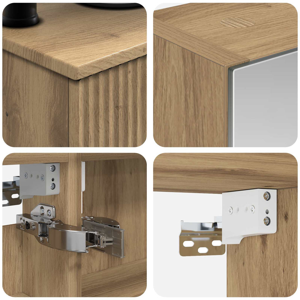 vidaXL Zestaw mebli łazienkowych 6 pcs Dąb artisan