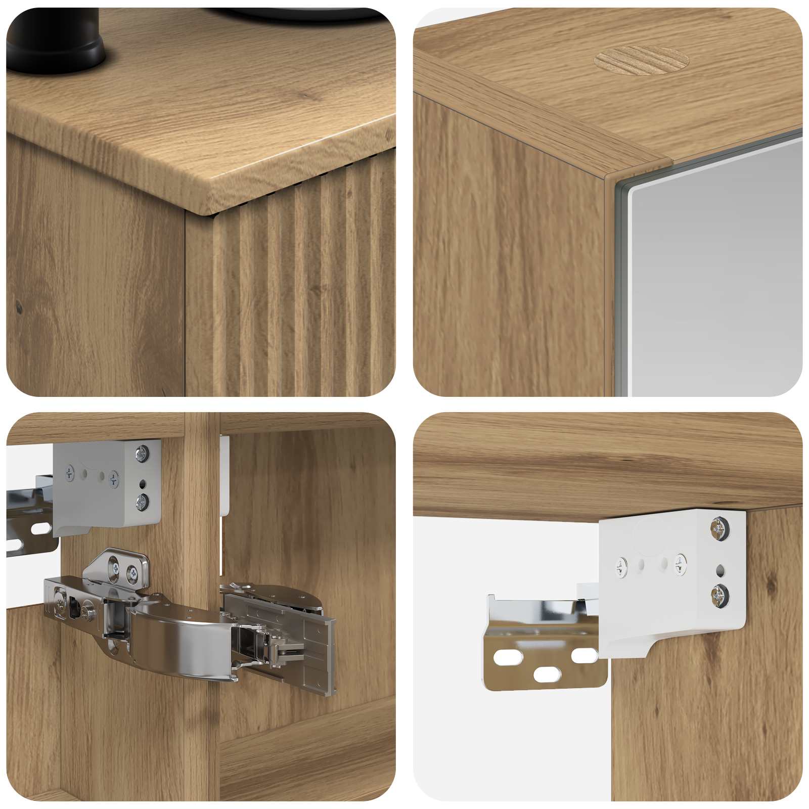 vidaXL Zestaw mebli łazienkowych 6 pcs Dąb artisan