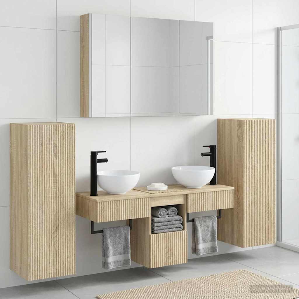 vidaXL Zestaw mebli łazienkowych 6 pcs dąb Sonoma