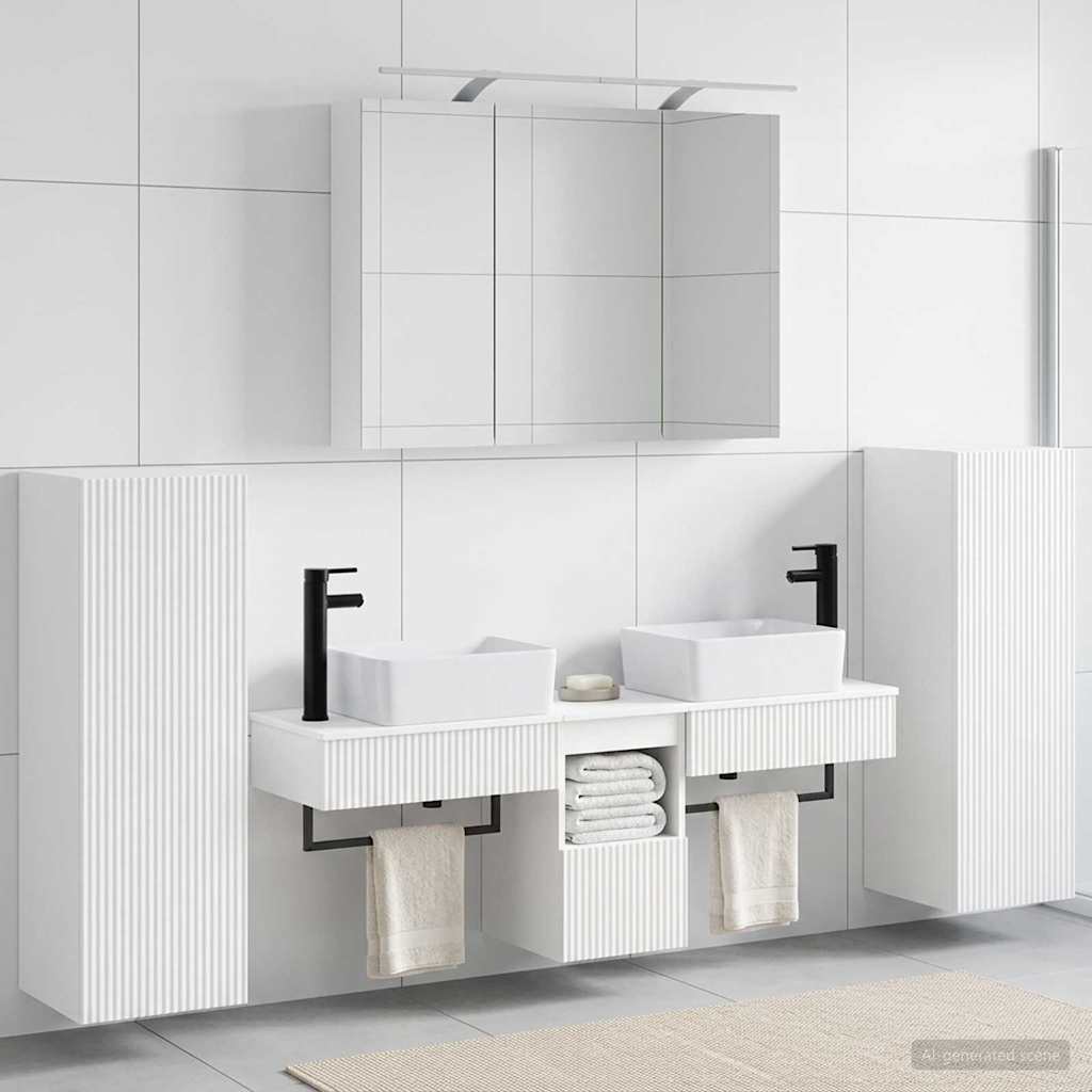 vidaXL Zestaw mebli łazienkowych 6 pcs Biały