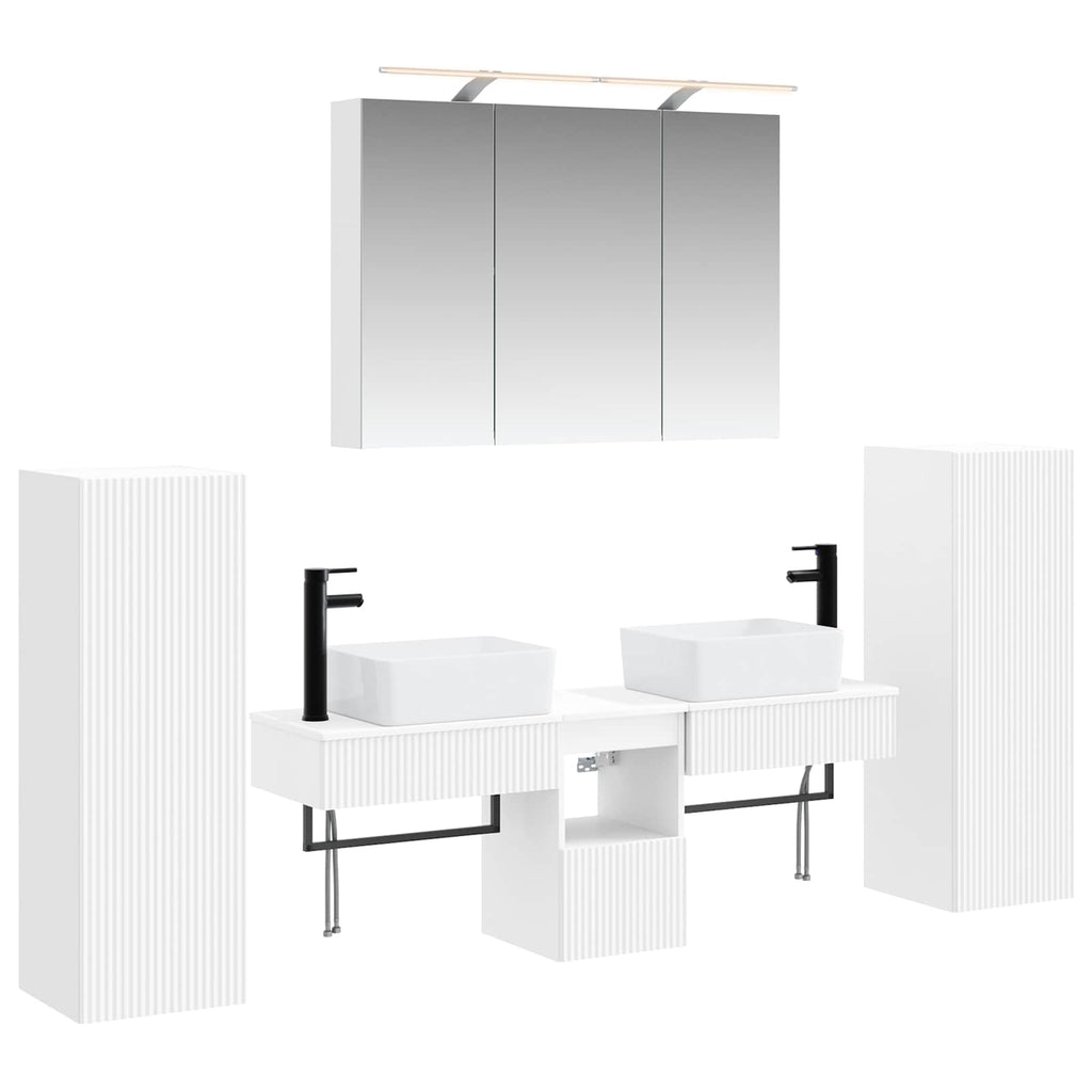 vidaXL Zestaw mebli łazienkowych 6 pcs Biały