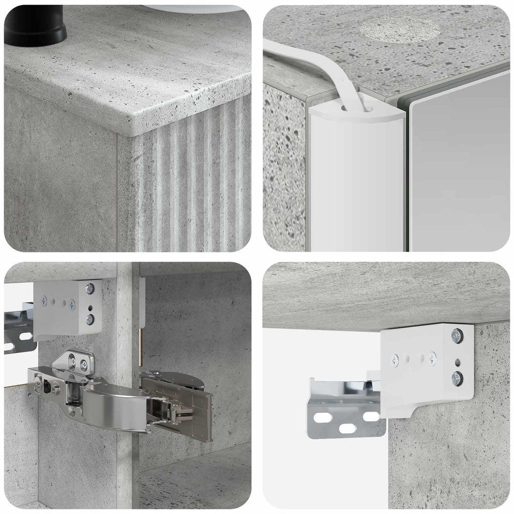 vidaXL Zestaw mebli łazienkowych 6 pcs Betonowy szary